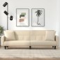 vidaXL Schlafsofa mit Kissen Creme Stoff vidaXL Schlafsofa mit Kissen Creme Stoff