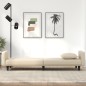 vidaXL Schlafsofa mit Kissen Creme Stoff vidaXL Schlafsofa mit Kissen Creme Stoff
