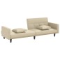 vidaXL Schlafsofa mit Kissen Creme Stoff vidaXL Schlafsofa mit Kissen Creme Stoff