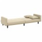 vidaXL Schlafsofa mit Kissen Creme Stoff vidaXL Schlafsofa mit Kissen Creme Stoff