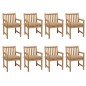 vidaXL Gartenstühle 8 Stk. mit Beigen Kissen Massivholz Teak vidaXL Gartenstühle 8 Stk. mit Beigen Kissen Massivholz Teak