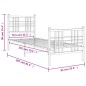 vidaXL Bettgestell mit Kopf- und Fußteil Metall Schwarz 80x200 cm vidaXL Bettgestell mit Kopf- und Fußteil Metall Schwarz 80x200 cm