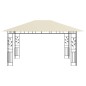 Pavillon mit Moskitonetz & LED-Lichterkette 4x3x2,73m Cremeweiß Pavillon mit Moskitonetz & LED-Lichterkette 4x3x2,73m Cremeweiß