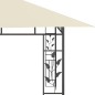 Pavillon mit Moskitonetz & LED-Lichterkette 4x3x2,73m Cremeweiß Pavillon mit Moskitonetz & LED-Lichterkette 4x3x2,73m Cremeweiß