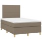 vidaXL Boxspringbett mit Matratze Taupe 120x190 cm Stoff vidaXL Boxspringbett mit Matratze Taupe 120x190 cm Stoff
