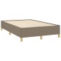 vidaXL Boxspringbett mit Matratze Taupe 120x190 cm Stoff vidaXL Boxspringbett mit Matratze Taupe 120x190 cm Stoff