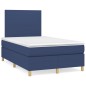 vidaXL Boxspringbett mit Matratze Blau 120x190 cm Stoff vidaXL Boxspringbett mit Matratze Blau 120x190 cm Stoff