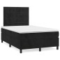 vidaXL Boxspringbett mit Matratze Schwarz 120x190 cm Samt vidaXL Boxspringbett mit Matratze Schwarz 120x190 cm Samt