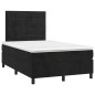 vidaXL Boxspringbett mit Matratze Schwarz 120x190 cm Samt vidaXL Boxspringbett mit Matratze Schwarz 120x190 cm Samt