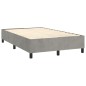vidaXL Boxspringbett mit Matratze Hellgrau 120x190 cm Samt vidaXL Boxspringbett mit Matratze Hellgrau 120x190 cm Samt