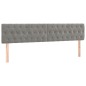 vidaXL Boxspringbett mit Matratze Hellgrau 120x190 cm Samt