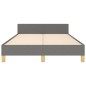 vidaXL Bettgestell mit Kopfteil Dunkelgrau 120x190 cm Stoff vidaXL Bettgestell mit Kopfteil Dunkelgrau 120x190 cm Stoff