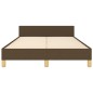 vidaXL Bettgestell mit Kopfteil Dunkelbraun 120x190 cm Stoff vidaXL Bettgestell mit Kopfteil Dunkelbraun 120x190 cm Stoff