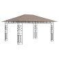 Pavillon mit Moskitonetz & LED-Lichterkette 4x3x2,73 m Taupe Pavillon mit Moskitonetz & LED-Lichterkette 4x3x2,73 m Taupe