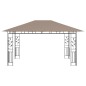 Pavillon mit Moskitonetz & LED-Lichterkette 4x3x2,73 m Taupe Pavillon mit Moskitonetz & LED-Lichterkette 4x3x2,73 m Taupe