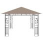 Pavillon mit Moskitonetz & LED-Lichterkette 4x3x2,73 m Taupe Pavillon mit Moskitonetz & LED-Lichterkette 4x3x2,73 m Taupe