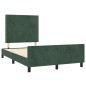 vidaXL Bettgestell ohne Matratze Dunkelgrün 120x190 cm Samt vidaXL Bettgestell ohne Matratze Dunkelgrün 120x190 cm Samt