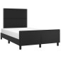 vidaXL Bettgestell mit Kopfteil Schwarz 120x190 cm Kunstleder vidaXL Bettgestell mit Kopfteil Schwarz 120x190 cm Kunstleder