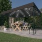 vidaXL Pavillon mit LED-Lichterkette 3x4 m Anthrazit vidaXL Pavillon mit LED-Lichterkette 3x4 m Anthrazit