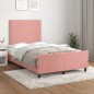 vidaXL Bettgestell mit Kopfteil Rosa 120x190 cm Samt vidaXL Bettgestell mit Kopfteil Rosa 120x190 cm Samt