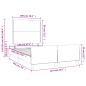 vidaXL Bettgestell mit Kopfteil Rosa 120x190 cm Samt vidaXL Bettgestell mit Kopfteil Rosa 120x190 cm Samt