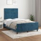 vidaXL Bettgestell mit Kopfteil Dunkelblau 120x190 cm Samt vidaXL Bettgestell mit Kopfteil Dunkelblau 120x190 cm Samt