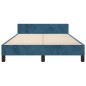 vidaXL Bettgestell mit Kopfteil Dunkelblau 120x190 cm Samt vidaXL Bettgestell mit Kopfteil Dunkelblau 120x190 cm Samt