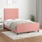vidaXL Bettgestell mit Kopfteil Rosa 120x190 cm Samt vidaXL Bettgestell mit Kopfteil Rosa 120x190 cm Samt