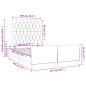 vidaXL Bettgestell mit Kopfteil Hellgrau 120x190 cm Samt vidaXL Bettgestell mit Kopfteil Hellgrau 120x190 cm Samt