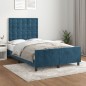 vidaXL Bettgestell mit Kopfteil Dunkelblau 120x190 cm Samt vidaXL Bettgestell mit Kopfteil Dunkelblau 120x190 cm Samt