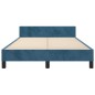vidaXL Bettgestell mit Kopfteil Dunkelblau 120x190 cm Samt vidaXL Bettgestell mit Kopfteil Dunkelblau 120x190 cm Samt