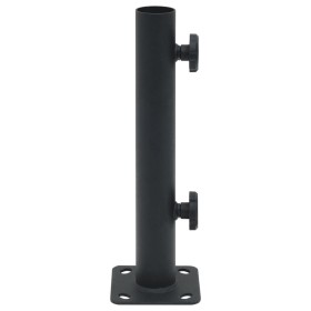 vidaXL Sonnenschirmständer für Ø32/34/38 mm Mast Mattschwarz Stahl