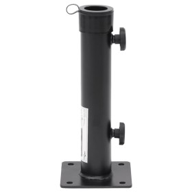 vidaXL Sonnenschirmständer für Ø38/48 mm Mast Mattschwarz Stahl
