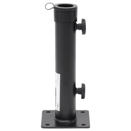 vidaXL Sonnenschirmständer für Ø38/48 mm Mast Mattschwarz Stahl