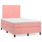 vidaXL Boxspringbett mit Matratze Rosa 120x190 cm Samt vidaXL Boxspringbett mit Matratze Rosa 120x190 cm Samt