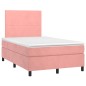 vidaXL Boxspringbett mit Matratze Rosa 120x190 cm Samt vidaXL Boxspringbett mit Matratze Rosa 120x190 cm Samt