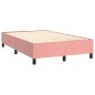 vidaXL Boxspringbett mit Matratze Rosa 120x190 cm Samt vidaXL Boxspringbett mit Matratze Rosa 120x190 cm Samt