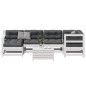 vidaXL 7-tlg. Garten-Lounge-Set mit Kissen Weiß Massivholz Kiefer vidaXL 7-tlg. Garten-Lounge-Set mit Kissen Weiß Massivholz Kiefer