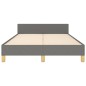 vidaXL Bettgestell mit Kopfteil Dunkelgrau 120x190 cm Stoff vidaXL Bettgestell mit Kopfteil Dunkelgrau 120x190 cm Stoff