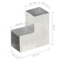 vidaXL Pfostenverbinder L-Form Verzinktes Metall 101 x 101 mm vidaXL Pfostenverbinder L-Form Verzinktes Metall 101 x 101 mm