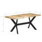 vidaXL Esstisch 160 x 80 x 75 cm Raues Mangoholz Massiv vidaXL Esstisch 160 x 80 x 75 cm Raues Mangoholz Massiv