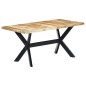 vidaXL Esstisch 160 x 80 x 75 cm Raues Mangoholz Massiv vidaXL Esstisch 160 x 80 x 75 cm Raues Mangoholz Massiv