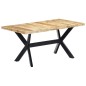 vidaXL Esstisch 160 x 80 x 75 cm Raues Mangoholz Massiv vidaXL Esstisch 160 x 80 x 75 cm Raues Mangoholz Massiv