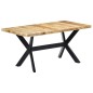 vidaXL Esstisch 160 x 80 x 75 cm Raues Mangoholz Massiv vidaXL Esstisch 160 x 80 x 75 cm Raues Mangoholz Massiv