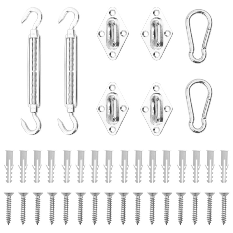 vidaXL 8-tlg. Sonnensegel Zubehör-Set Edelstahl vidaXL 8-tlg. Sonnensegel Zubehör-Set Edelstahl