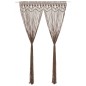 vidaXL Makramee Vorhang Taupe 140x240 cm Baumwolle vidaXL Makramee Vorhang Taupe 140x240 cm Baumwolle