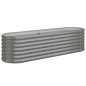 vidaXL Hochbeet Pulverbeschichteter Stahl 152x40x36 cm Grau vidaXL Hochbeet Pulverbeschichteter Stahl 152x40x36 cm Grau