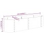 vidaXL Hochbeet Pulverbeschichteter Stahl 152x40x36 cm Grau vidaXL Hochbeet Pulverbeschichteter Stahl 152x40x36 cm Grau