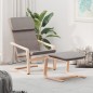 vidaXL Relaxsessel mit Hocker Taupe Stoff vidaXL Relaxsessel mit Hocker Taupe Stoff