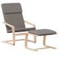 vidaXL Relaxsessel mit Hocker Taupe Stoff vidaXL Relaxsessel mit Hocker Taupe Stoff